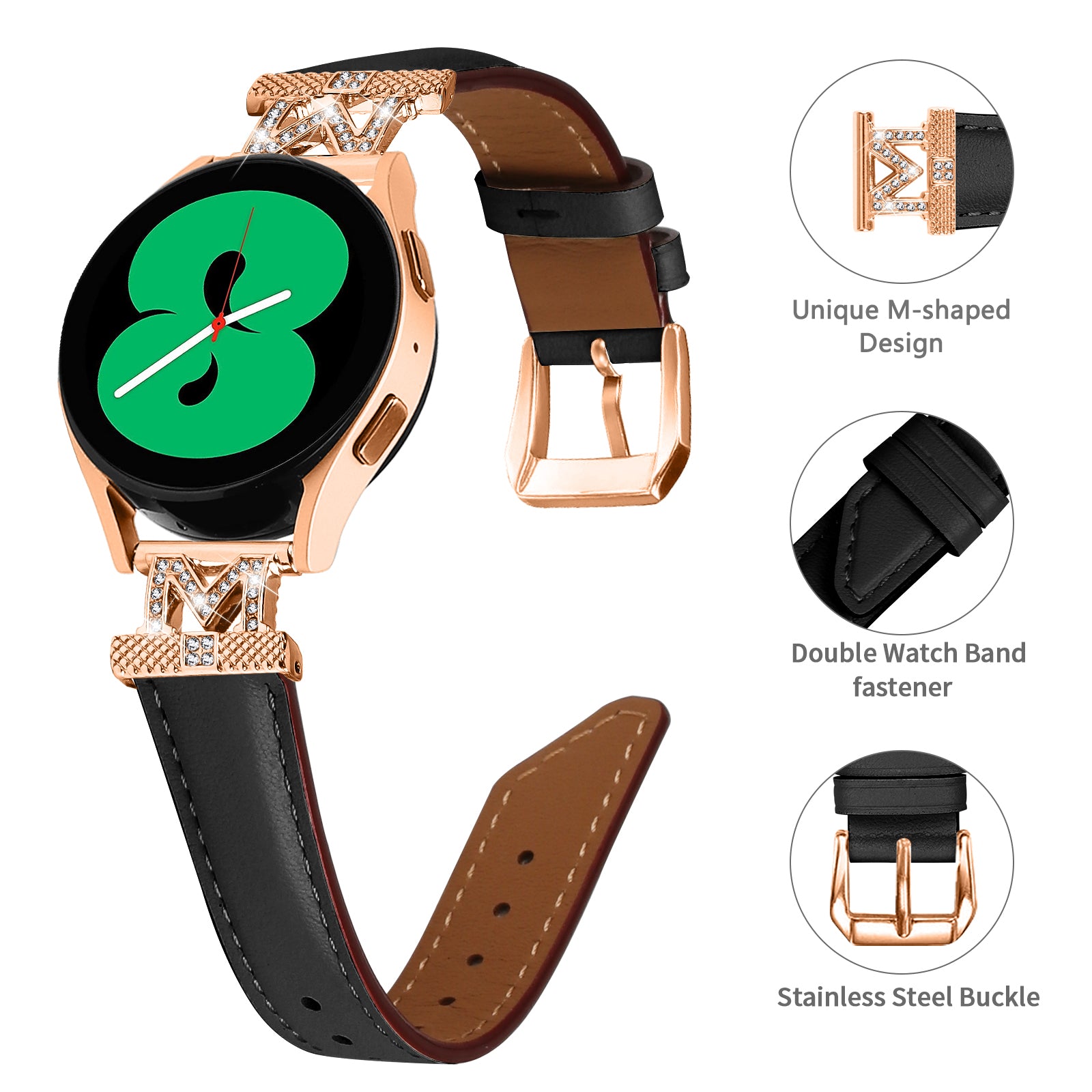 For Huami Amazfit Cheetah Pro Replacement Strap with Rose Gold Buckle 20mm M-Shape Connector Watch Band For Huami Amazfit Cheetah Pro Replacement Strap with Rose Gold Buckle 20mm M-Shape Connector Watch Band